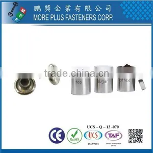 Taiwan Stainless Steel 18-8 Chrome Plated Steel Nickel Plated Steel Copper Brass for Tea Canister Special Rivets thumbnail-2
