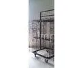 Four Sided Wire Display Racks / Shelving With Wheels With Two Side Panels, 2 Brakes thumbnail-1