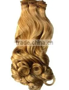 Romantic Blonde Hair Weave/Indian Human Hair Weave Extensions thumbnail-1
