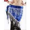 Royal Blue Plus Size Belly Dancing Hip Scarves With Fimbriate Tiny Paillette thumbnail-1