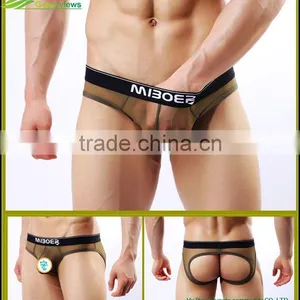 OEM Service Supported Gay Men Thong Pouch Sexy Men Underwear Sexy Gay Men Underwear Factory Empty Briefs Gay Underwear thumbnail-2
