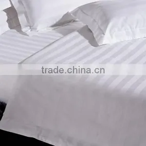China Wholesale New Luxury 100% Cotton Stripe Hotel Bed Sheet Set thumbnail-2