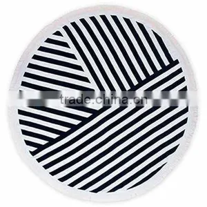 Custom Design Reactive Printed Beach Towel Round China Trade Assurance Factory thumbnail-1