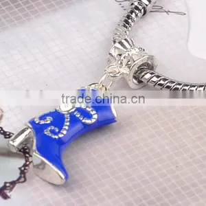 Enamel High Heel Shoes Pendant Bead Hanging Dangle Charm thumbnail-5