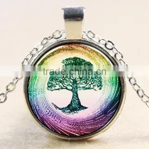 XP-TGN-LT-110 Best Price Diy Image Glass Cabochon Mandala Time Gemstone Necklace For Gift thumbnail-1