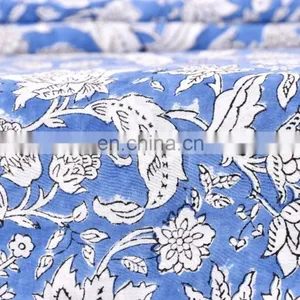 Dressmaking Sewing Fabric By Meter Indian 2017 Hand Block Cotton Fabric Crafting thumbnail-2
