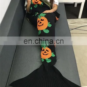 Customized Crochet Mermaid Tail Blanket Children Adult Size Mermaid Tail Blanket for Watching TV Wearable thumbnail-5