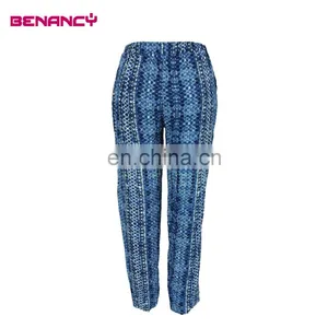 New Fashion Casual Blue Snakeskin Print Loose Fitting Long Women Pants thumbnail-2