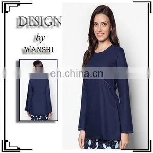 Traditional Muslim Wear High Quality Long Sleeve Muslim Blouse for Malaysia thumbnail-1
