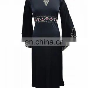Ladies Islamic Wear US Fashion Abaya / Lycra Stretchable Embroidery Burkha Collection 2017 / Daily Wear Burkha 2017(dubai Abaya) thumbnail-1