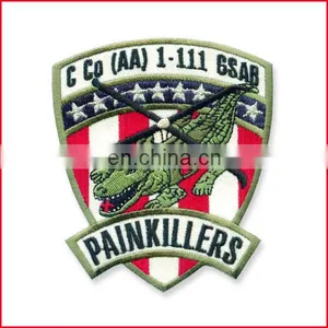 Cheap Custom Iron on Cloth Fabric Military Embroidered Patches thumbnail-6