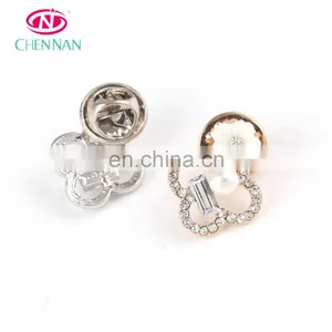 Rhinestone Button Cheap Handmade Sewing Buttons Decorative Silver Brooch Clasp thumbnail-2