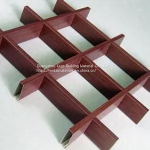 Cell Grid Decorative For Supermarkets / Shopping Malls Suspended Aluminum Grilles Ceiling Open thumbnail-2