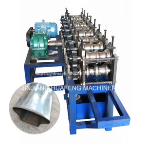 Stainless Steel Handrail Tube Roll Forming Machine, Special Shape Steel Pipe Making Machine thumbnail-1
