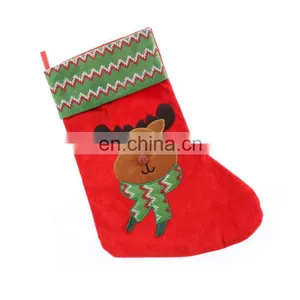 Promotion Factory Price Deer Pattern Bulk Christmas Stockings for Kids thumbnail-3