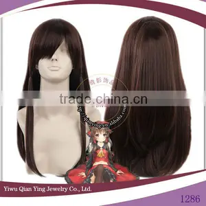 Touhou Project Hakurei Reimu Cute Dark Brown Cosplay Wig thumbnail-1