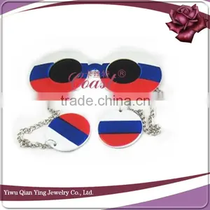 Promotional Fanshion Style Plastic Flag Color Party Glasses thumbnail-3