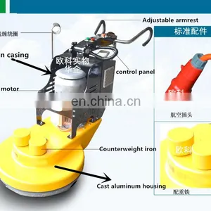 CE ISO 24 Hours After-sale Service Available 20 Inch High Speed Concrete Floor Polishing Machine With Grinding Grits for Sale thumbnail-4