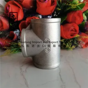 China Products Suppliers SS 304 SS316 Stainless Steel 90 Degree Thread Tee thumbnail-1