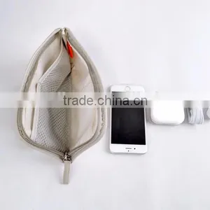Waterproof Nylon Fabric Wholesale Earphone Data Line Charger Cable Line Small Easy Carry Storage Case Buggy Bag thumbnail-2