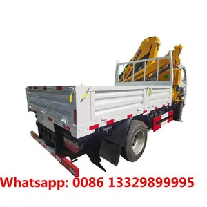 Customized DONGFNEG 4*2 RHD 2T Knuckle Crane Boom Mounted on Cargo Truck for Sale, thumbnail-4