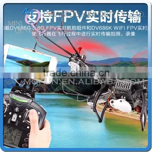 Mini Qute RC Remote Control Flying Helicopter Quadcopter Headless WIFI Image Transmission Educational Electronic Toy NO.DV686K thumbnail-1