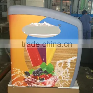Etl Small Ice Cream Display Freezer Curved Glass Door Chest Freezer thumbnail-4