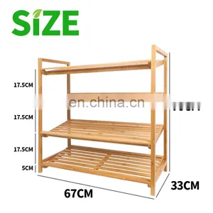 4 Tier Bamboo Shoe Rack Storage Rack Organizer Rack thumbnail-3