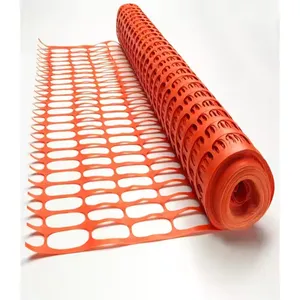 1*50M Orange Safety Barrier Mesh Plastic Safety Fence Nets For Construction Site Safety thumbnail-1