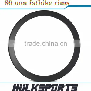 2016 Carbon Bike Kits 26er 80 mm Wide Carbon Rims 26'' 80 mm Fatbike Rims Mountain Bike Carbon Rims for Sale thumbnail-4