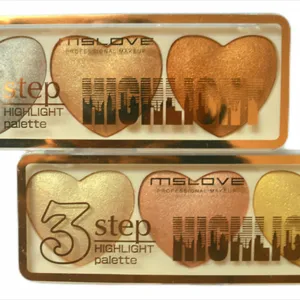 Factory Customization 3 Color Heart Shape Makeup Marker Highlighter Cute Baked Glow Glitter Pelette Makeup Highlighter Powder thumbnail-5