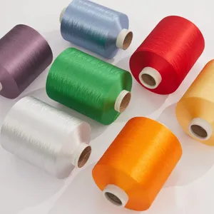 Polyester Textured Yarn Dope Dyed DTY 150D 300D thumbnail-1