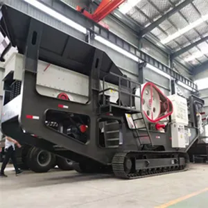 Small Tracked Mobile Stone Crusher, River Pebble Construction Waste Crushing Station, Mobile Stone Crushing Truck thumbnail-3