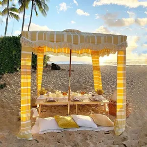 Custom Logo Beach Cabana OEM Service Available Quick Dry Fabric With Carry Bag thumbnail-4