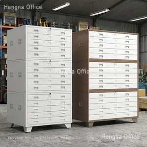 Lockable Art Studio Print Storage Cabinet JUNTUO01rh Professional Archival Steel Flat Files for Fine Art thumbnail-5
