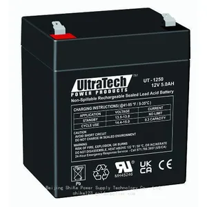 UltraTech UT-1240 / UT-1250-F1 12V, 4.5Ah Sealed Lead Acid Alarm Battery UT1240 UT-1250-F1 ISO9001 thumbnail-1