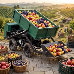 Vigorun SLDP680 Smart Remote Control Dump Cargo Transporter 680kg Payload Mini Truck for Farm Use thumbnail-1