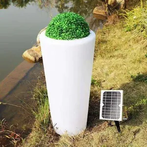 Wholesale Price Outdoor Garden Lights Rechargeable Led Luminous Mushroom Plastic Magic Rgb Light up Flower Pots&planters thumbnail-3