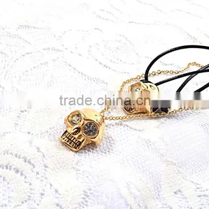 Stainless Steel Necklace Chain Skull Plated Gold Skull Necklace thumbnail-4