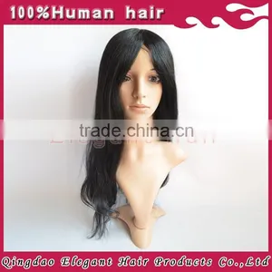 Qingdao Elegant Hair Virgin Brazilian Hair Women Toupee With Clip 16inch Blonde and Black Color Toupees thumbnail-1