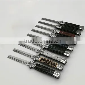 Factory Direct Sale Stainless Steel Comb Pet Comb Color Handle Dog Comb thumbnail-1