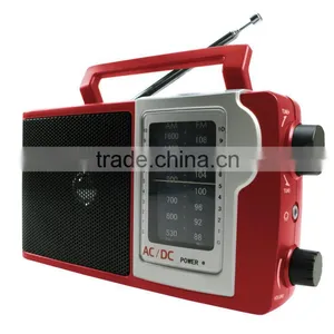 Fancy Red Classical Design Portable Analogue AM FM Radio thumbnail-2