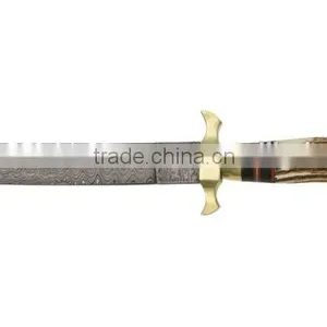 Damascus Knife 13.25" Fixed Blade Knife thumbnail-1