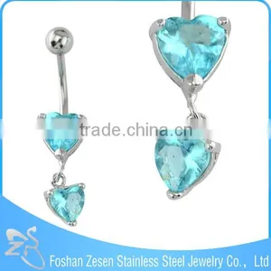 New Season Hypoallergenic Stainless Steel Dangle Cute Pink Star Diamond Navel Piercing thumbnail-3
