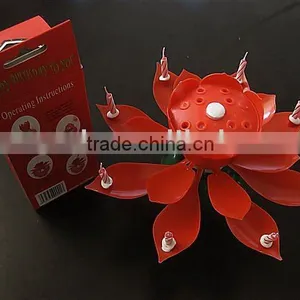 Lotus(flower) Birthday Music Candle thumbnail-1