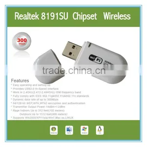 Rtl8191 Chipset 300Mbps Wireless Wifi Usb Adapter thumbnail-1