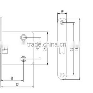 American Style Passage Entrance Gate Hotel Lock thumbnail-2
