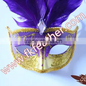 Purple Goose Feather PVC Venetian Fashion Mask Wholesale thumbnail-2