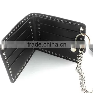 Men's Skull Biker Studded Leather Unique Wallet Chains With a Jeans Long Key Chain thumbnail-3