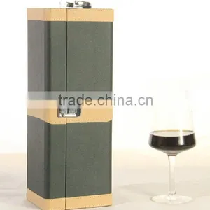 2015 Handmade High Quality Leather Box for Wine Glasses thumbnail-2